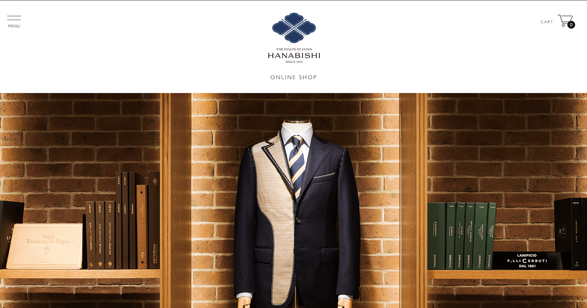 Hanabishi Online Shop オーダースーツは100 国内縫製のhanabishi